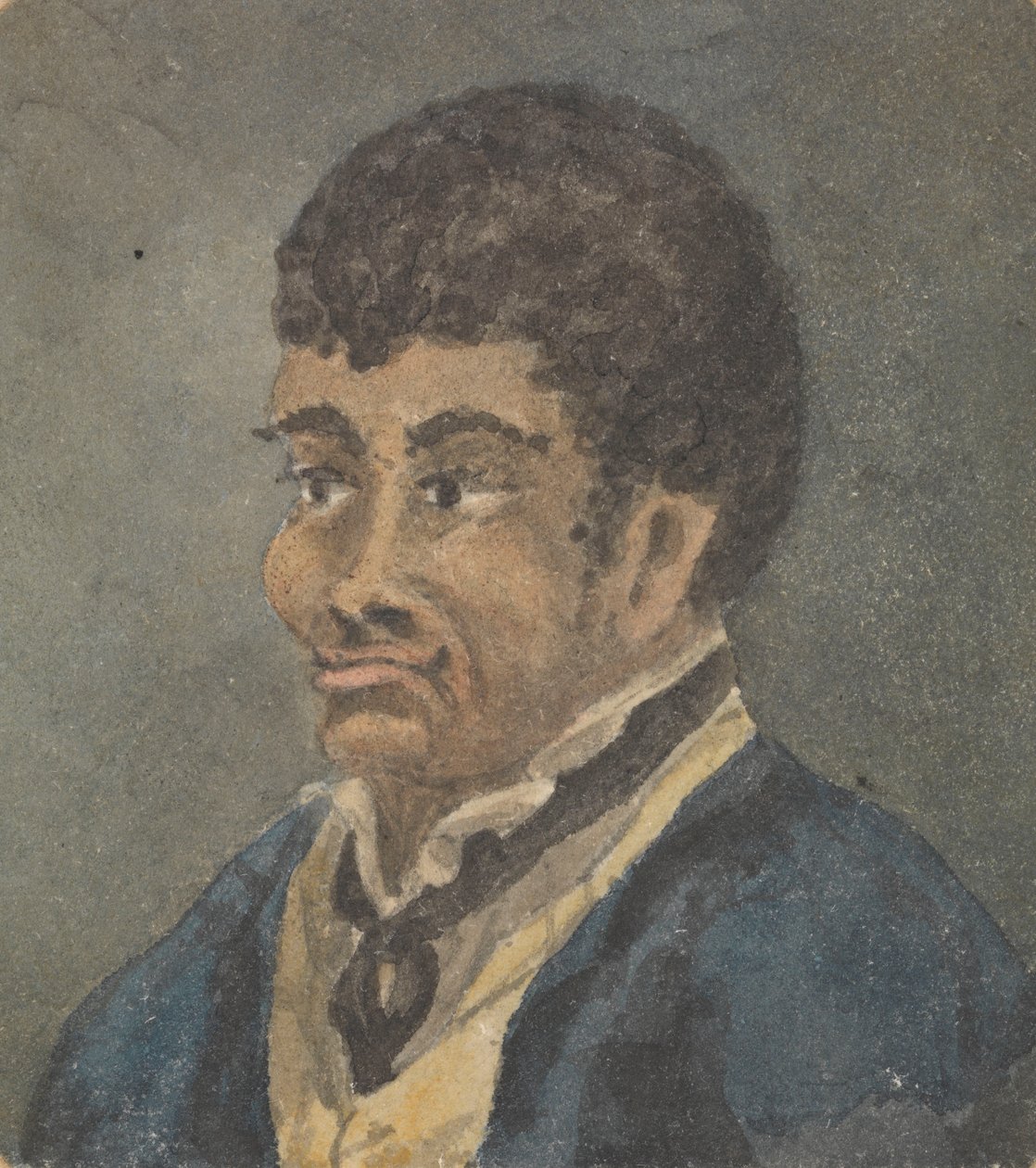 Portret marynarza o ciemnej skórze i włosach autorstwa Thomas Streatfeild
