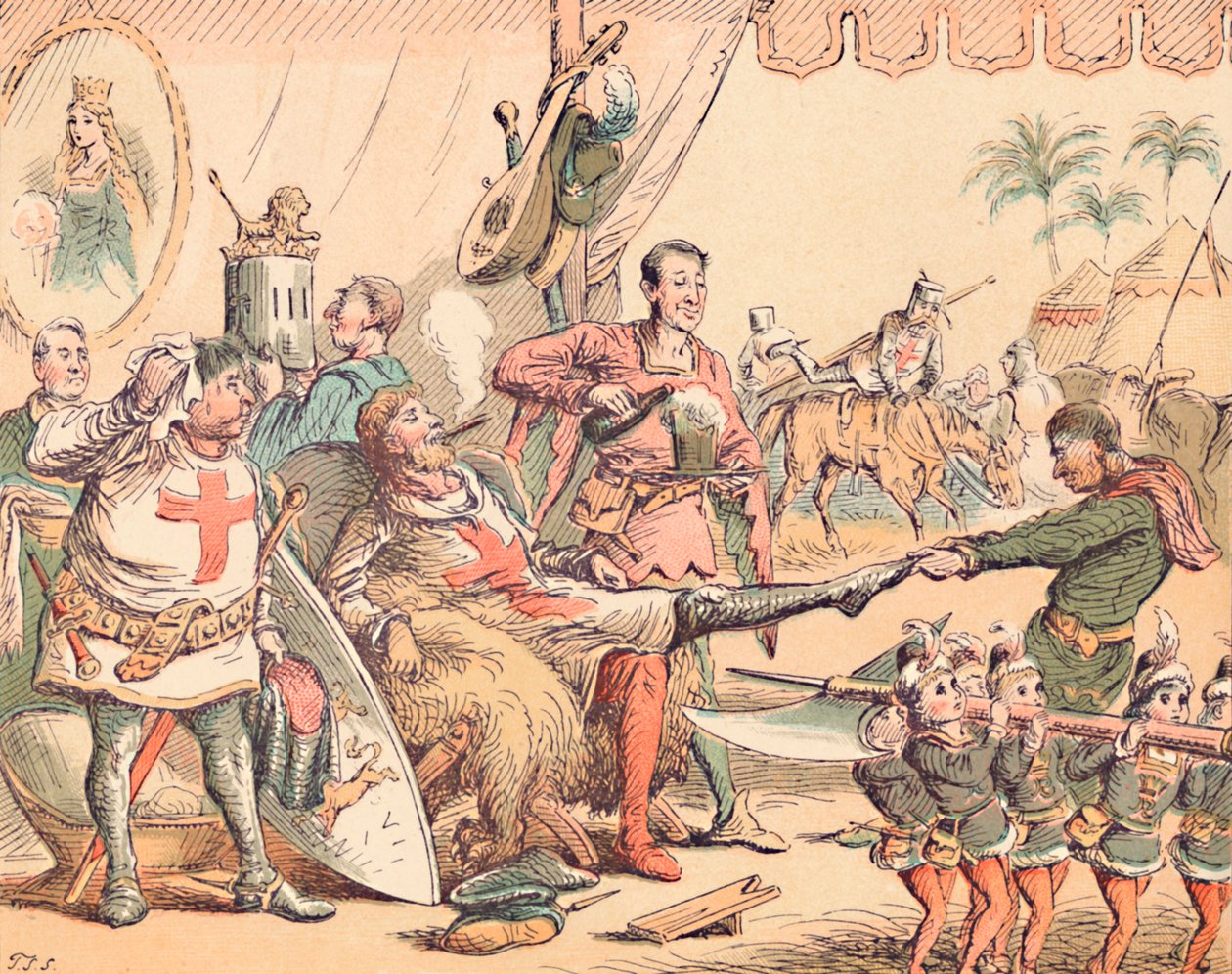 Król Ryszard I w Palestynie, c1884 autorstwa Thomas Strong Seccombe