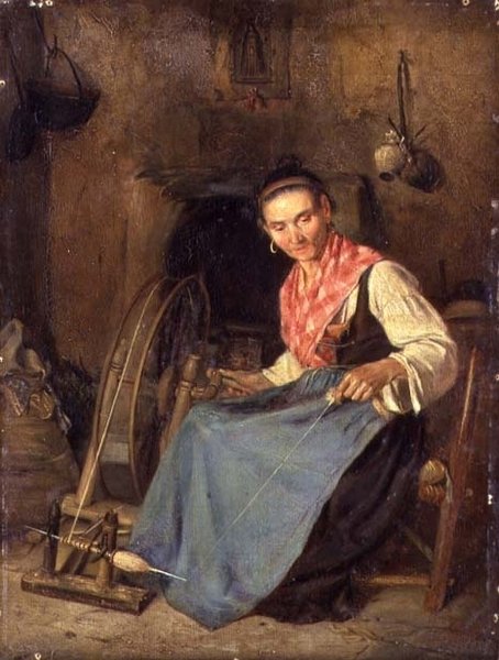 Kobieta kręcąca się autorstwa Thomas Stuart Smith