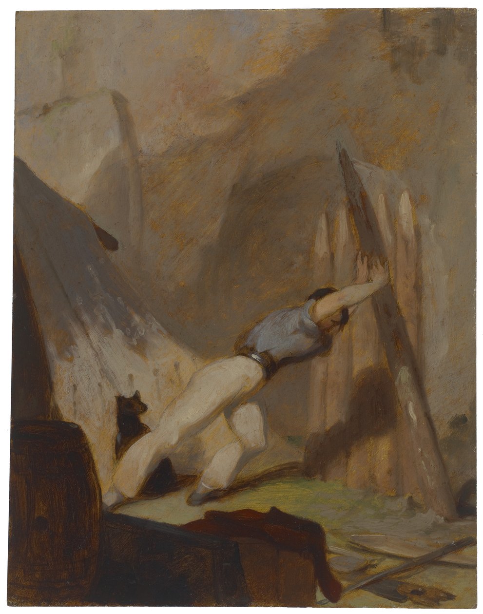 Budowa schronienia, ok.1856 autorstwa Thomas Sully