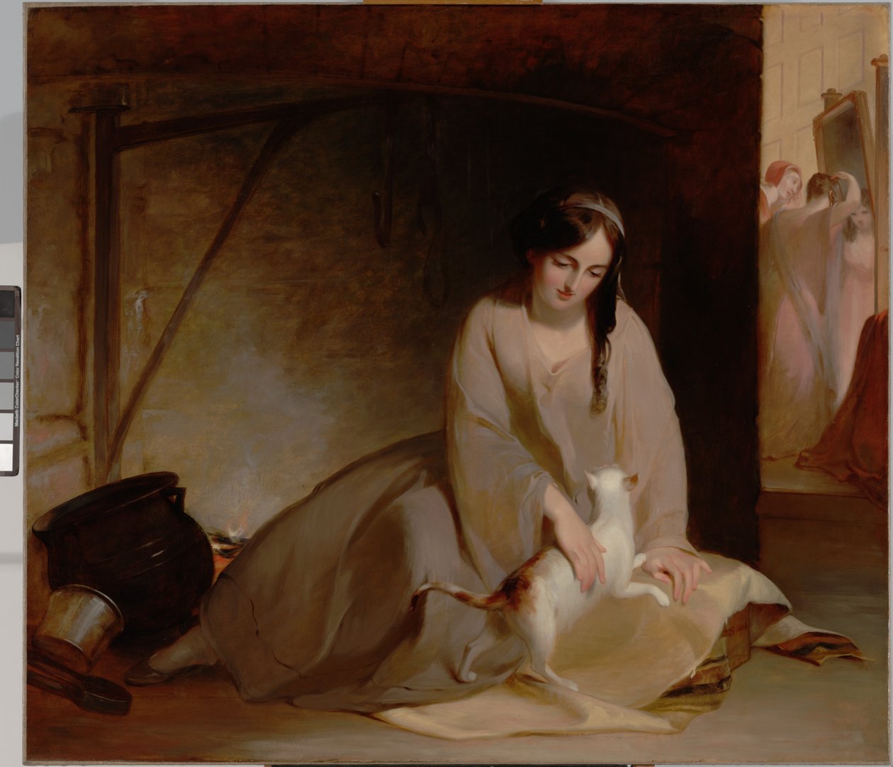 Kopciuszek na ognisku w kuchni autorstwa Thomas Sully