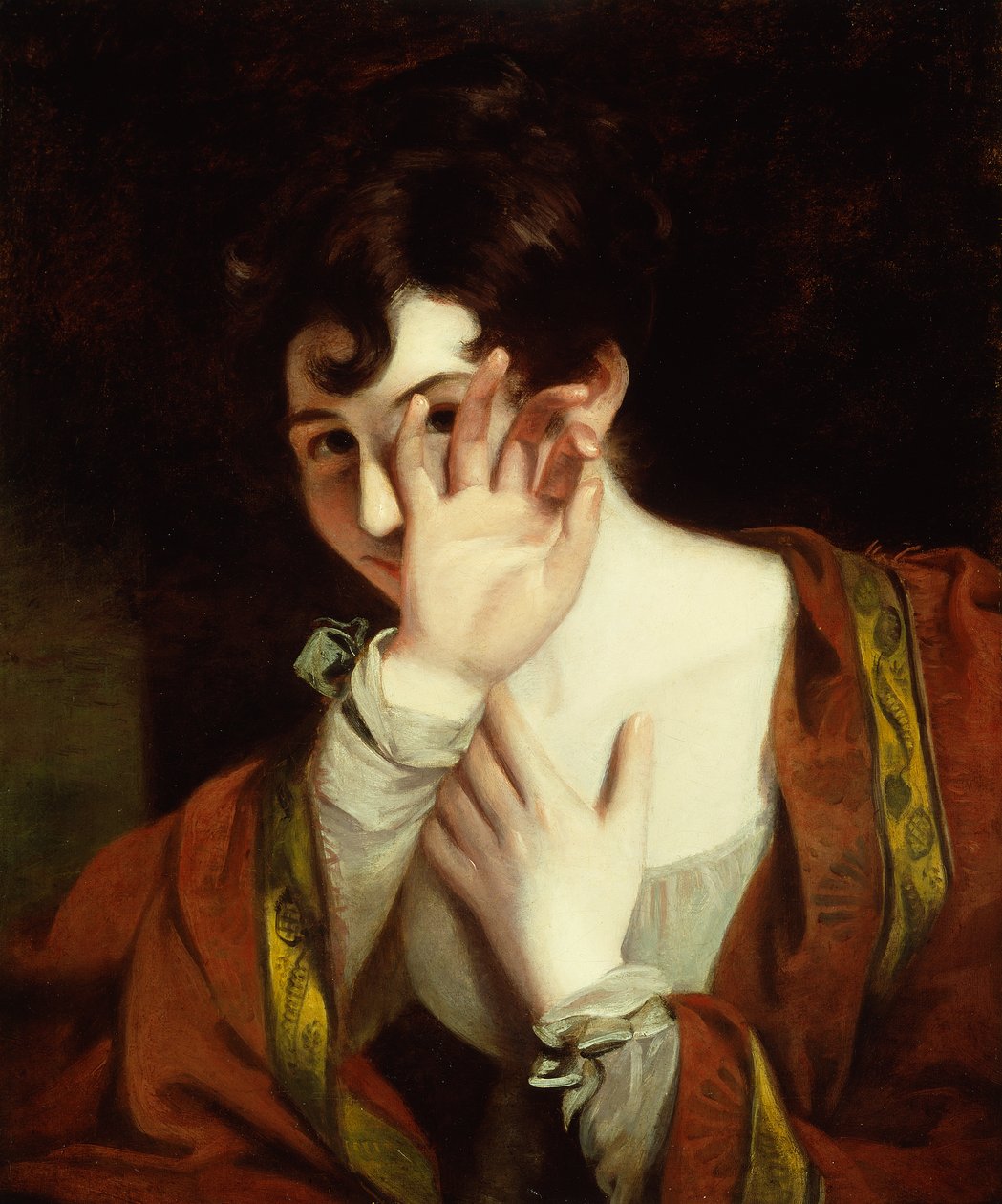 Flirt (olej na płótnie) autorstwa Thomas Sully