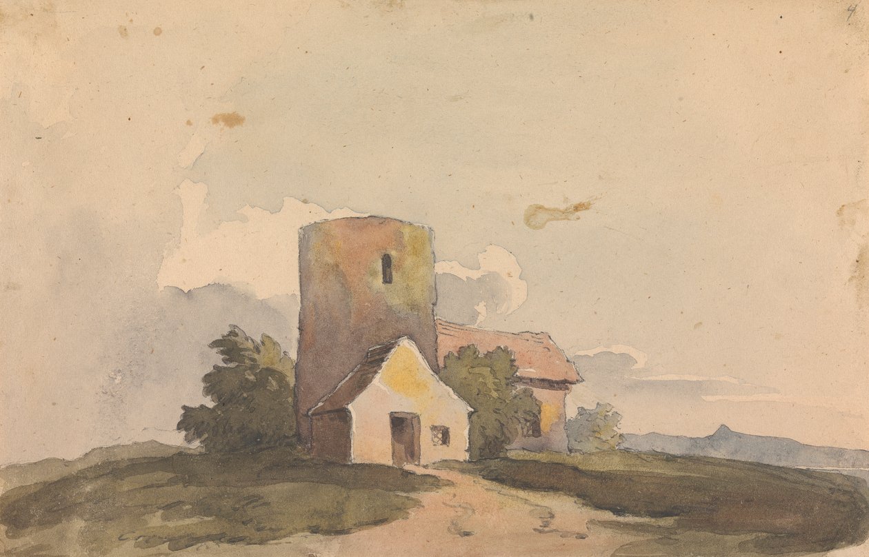 Krajobraz ze strukturą budynku autorstwa Thomas Sully