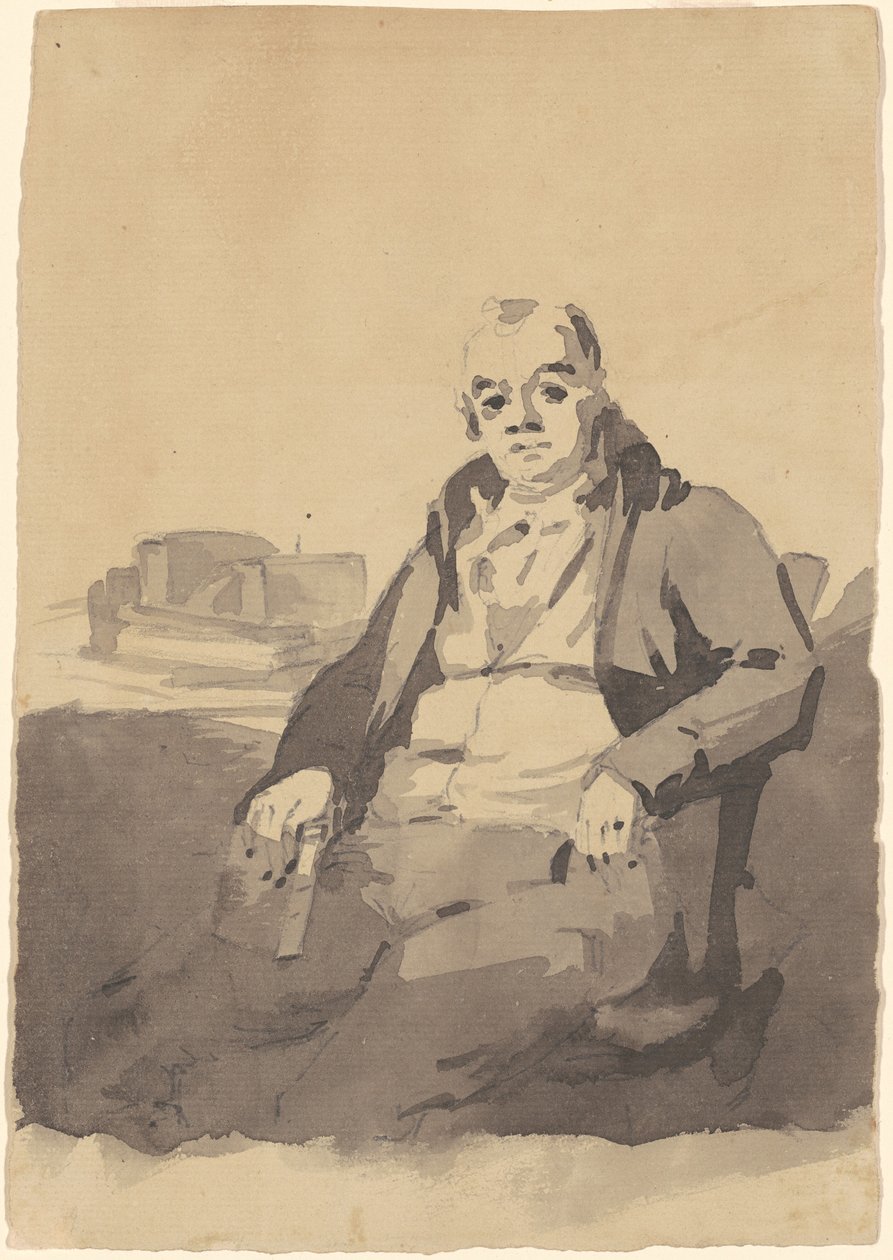 Mężczyzna trzymający książkę [recto] autorstwa Thomas Sully