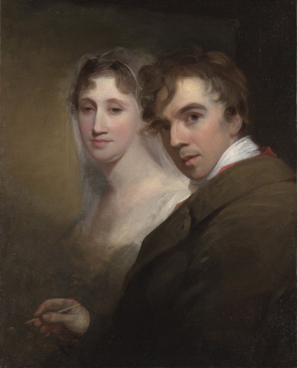 Autoportret artysty malującego swoją żonę, ok.1810 autorstwa Thomas Sully
