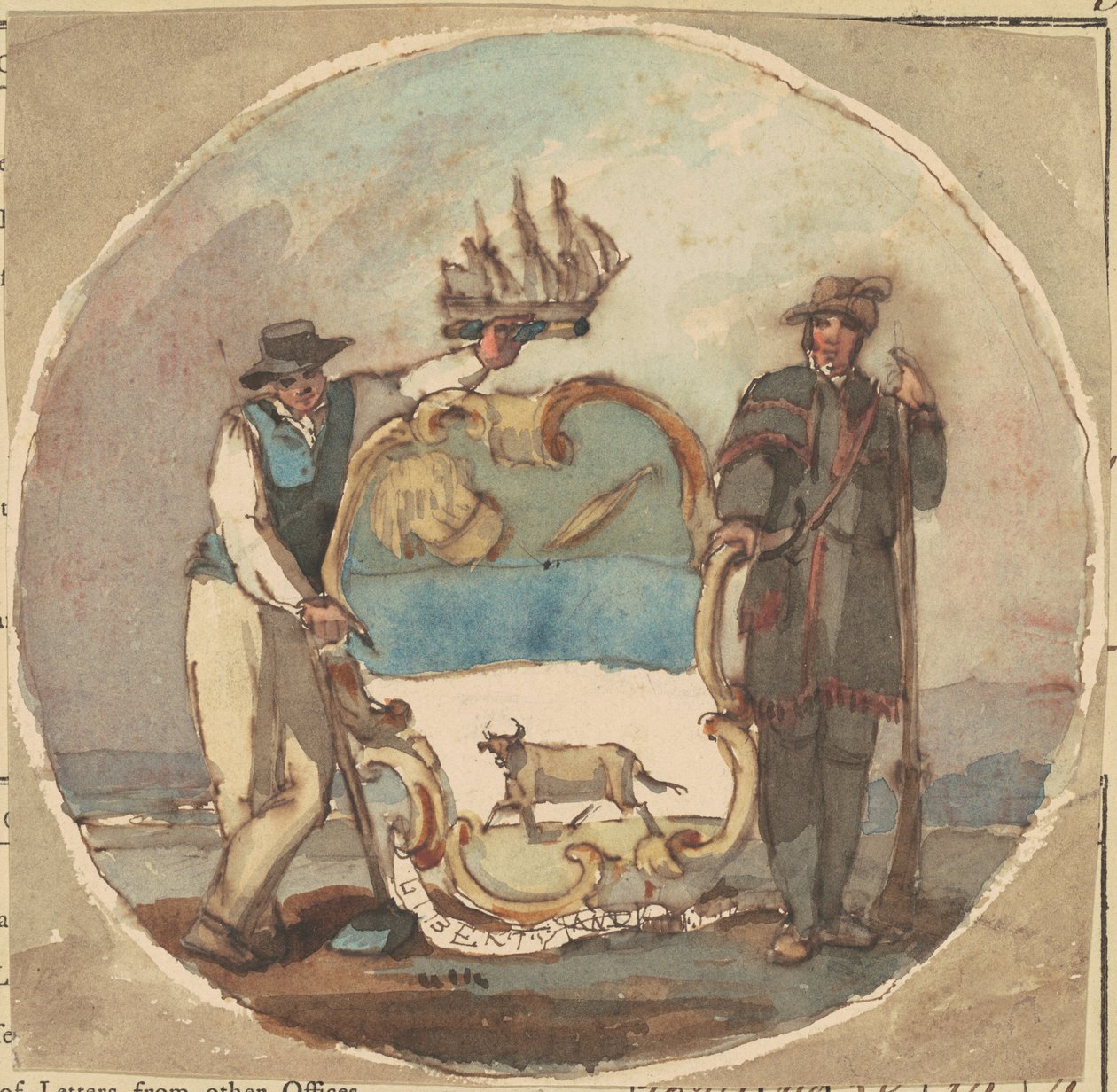 Studium do „Wielkiej Pieczęci Stanu Delaware” autorstwa Thomas Sully