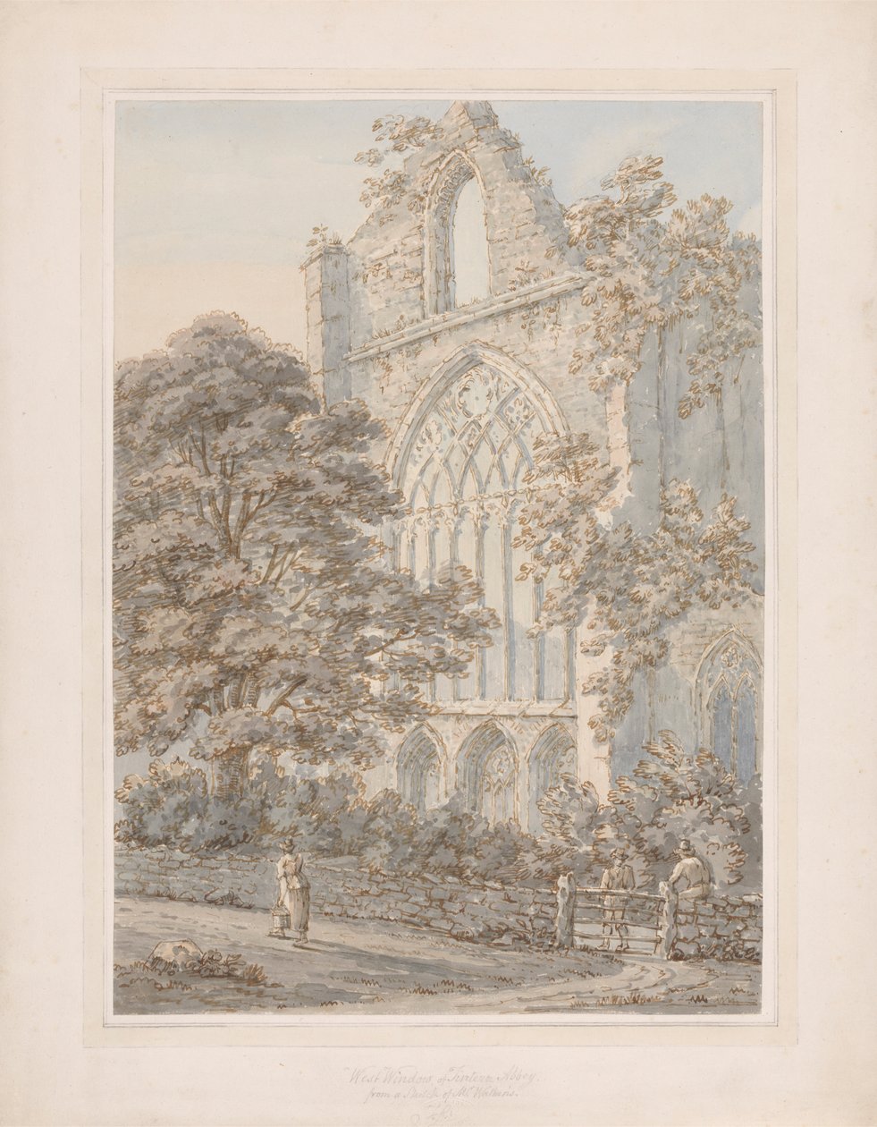 Zachodnie okno opactwa Tintern autorstwa Thomas Sunderland
