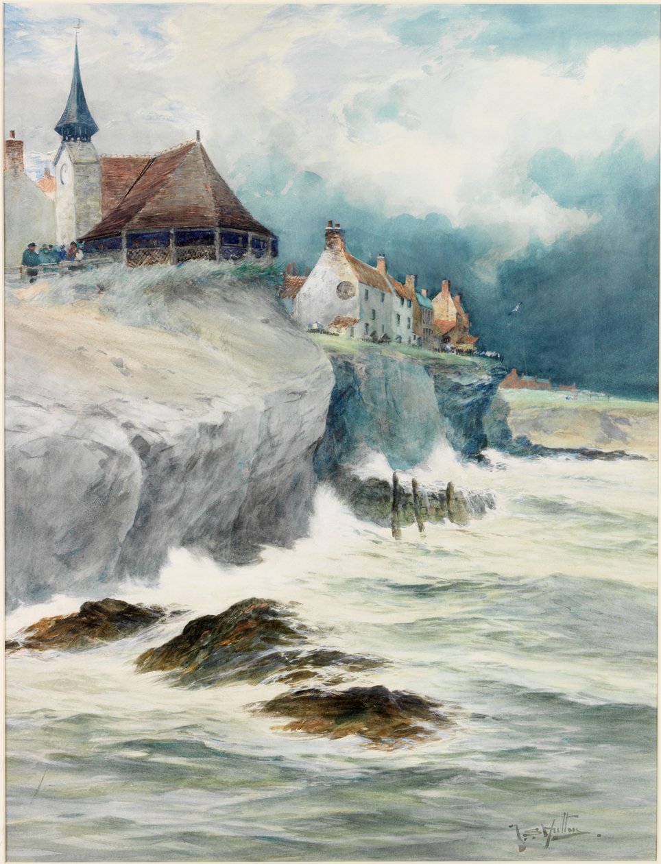 Cullercoats (ołówek, wc i kolor ciała na papierze) autorstwa Thomas Swift Hutton
