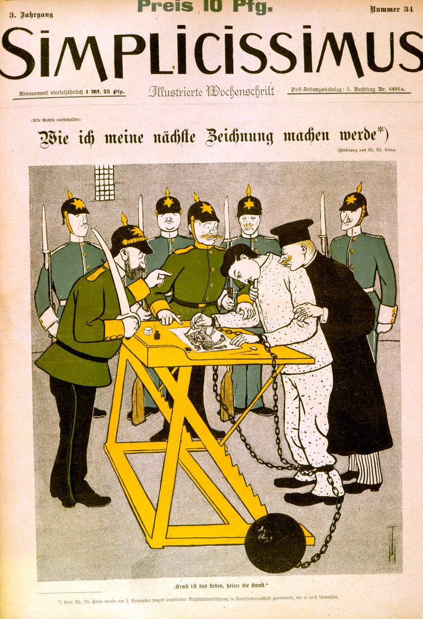 Cenzura prasy niemieckiej autorstwa Thomas Theodor Heine