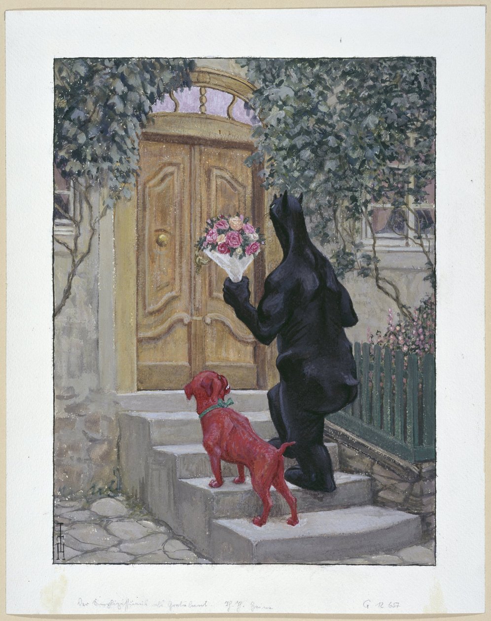 Der Simplicissimus als Gratultant autorstwa Thomas Theodor Heine