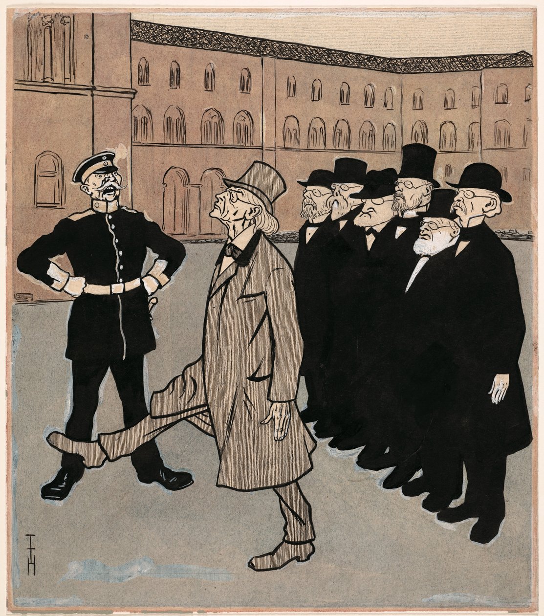 Wolność nauki; Simplicissimus V/5 autorstwa Thomas Theodor Heine