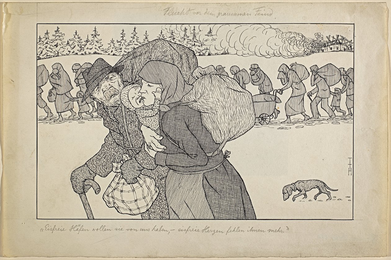 Ucieczka przed okrutnym wrogiem autorstwa Thomas Theodor Heine
