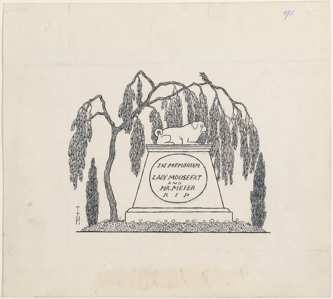 Mopsgrab autorstwa Thomas Theodor Heine