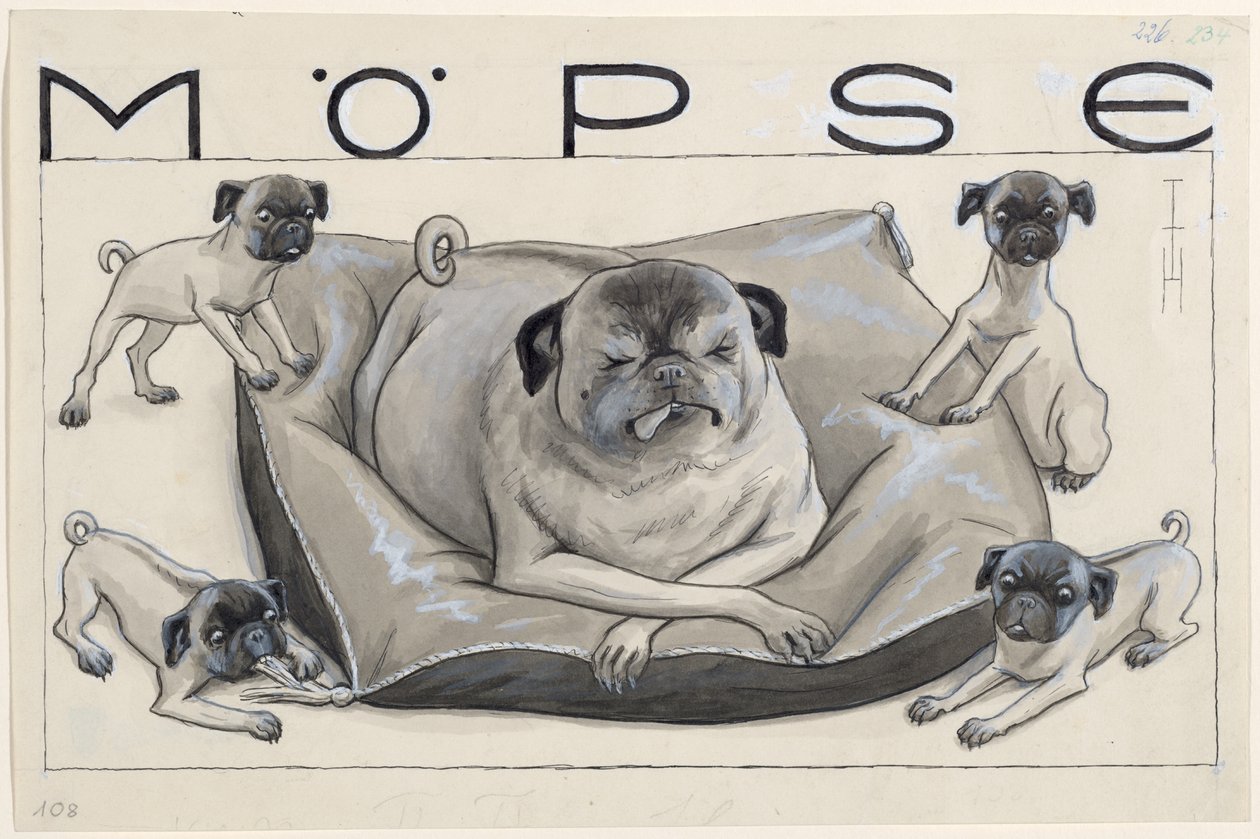 mopsy autorstwa Thomas Theodor Heine