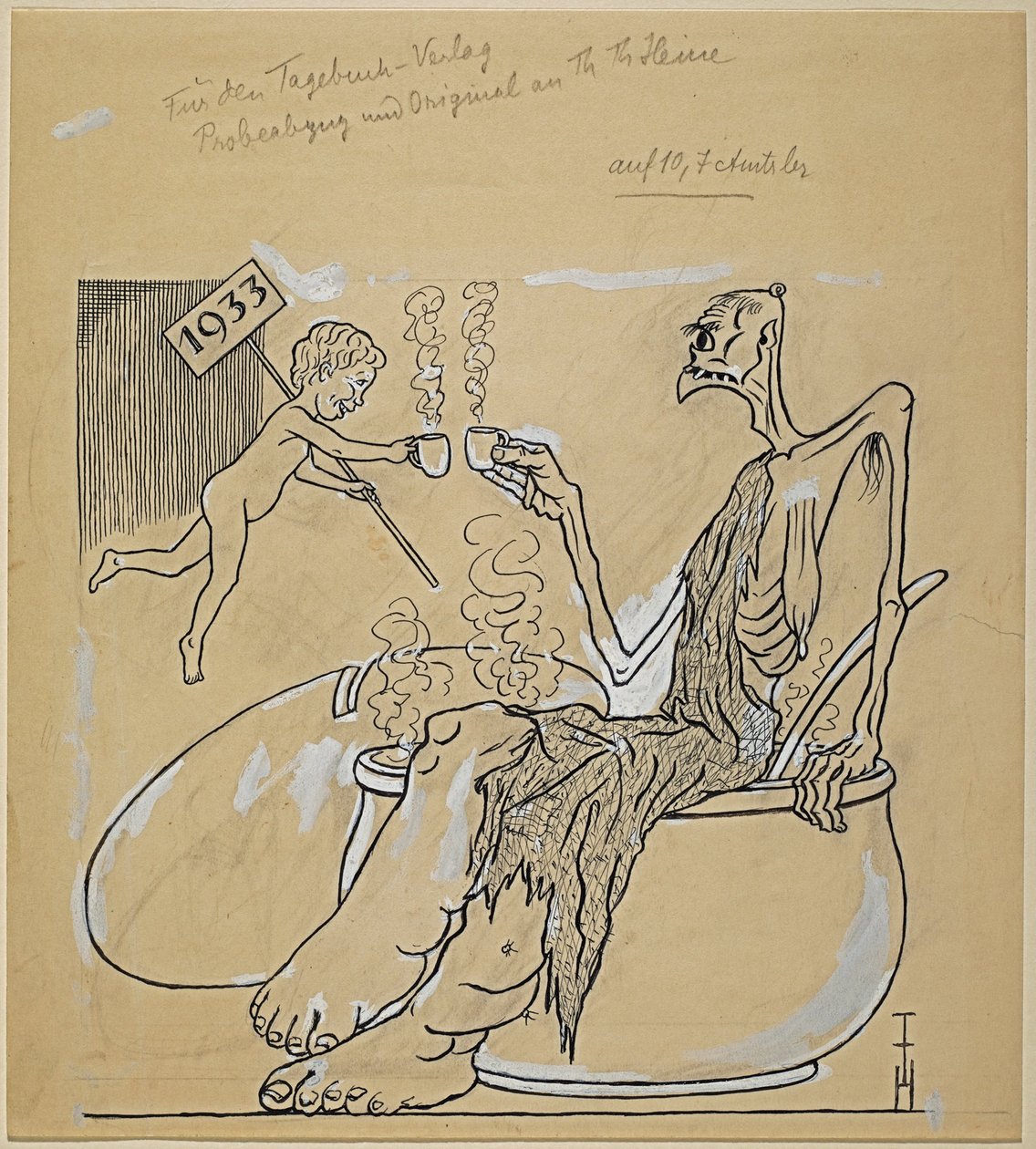 Szczęśliwego Nowego Roku 1933 autorstwa Thomas Theodor Heine