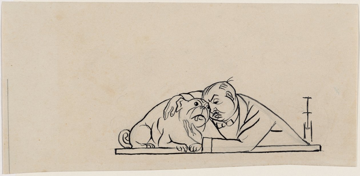 Autoportret z mopsem autorstwa Thomas Theodor Heine