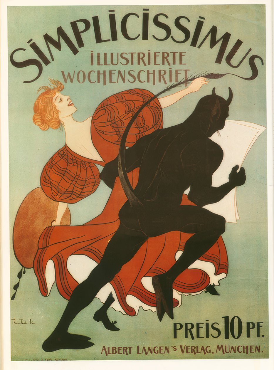 „Simplicissimus” / Thomas Theodor Heine / kolorowa litografia, 1919 autorstwa Thomas Theodor Heine