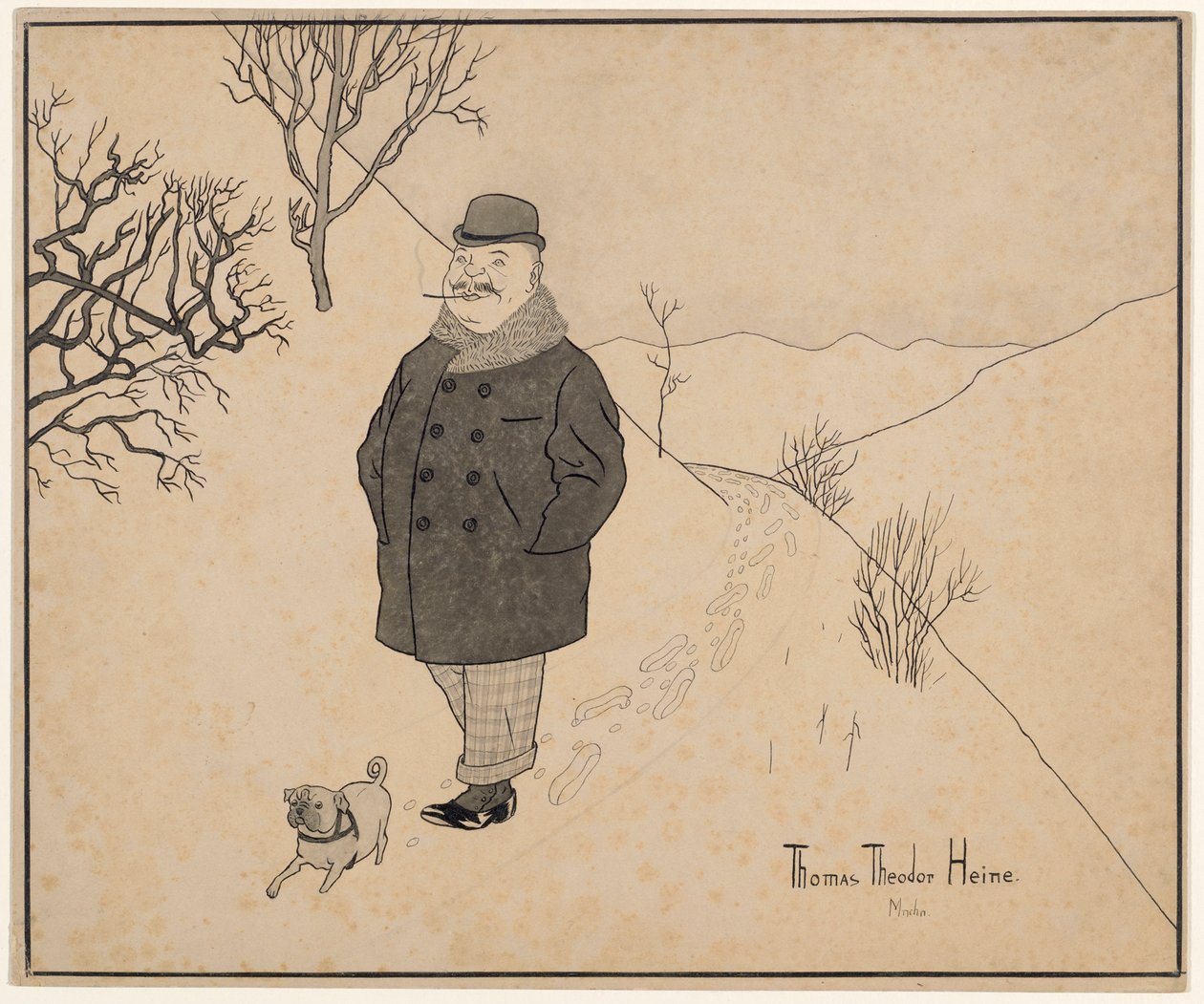 Zimowy spacer autorstwa Thomas Theodor Heine