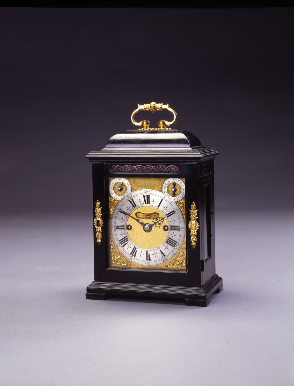 Miniaturowy zegar ścienny William and Mary, nr. 226, c.1690-95 (heban i metal) autorstwa Thomas Tompion