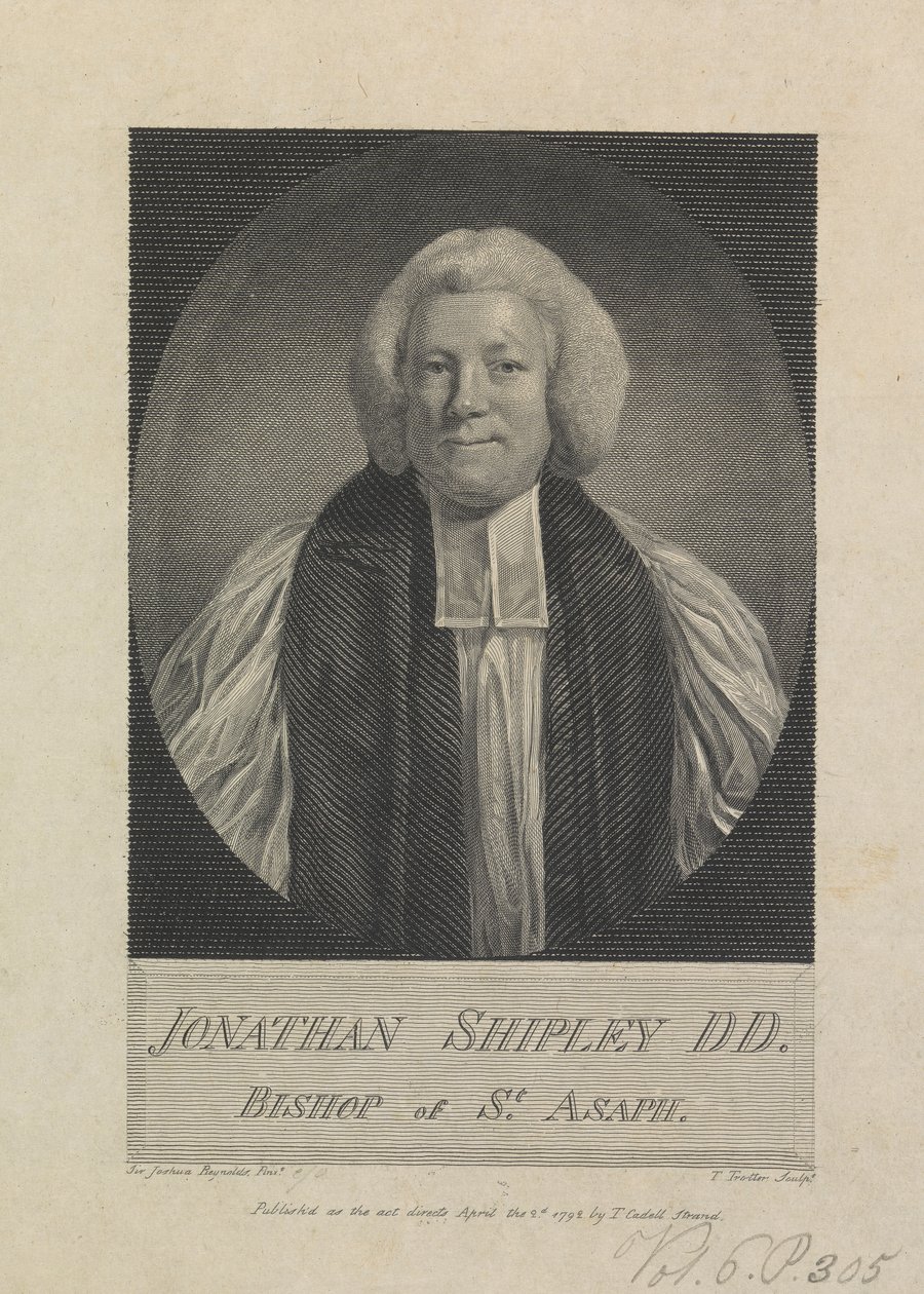 Jonathan Shipley, biskup St. Asaf autorstwa Thomas Trotter