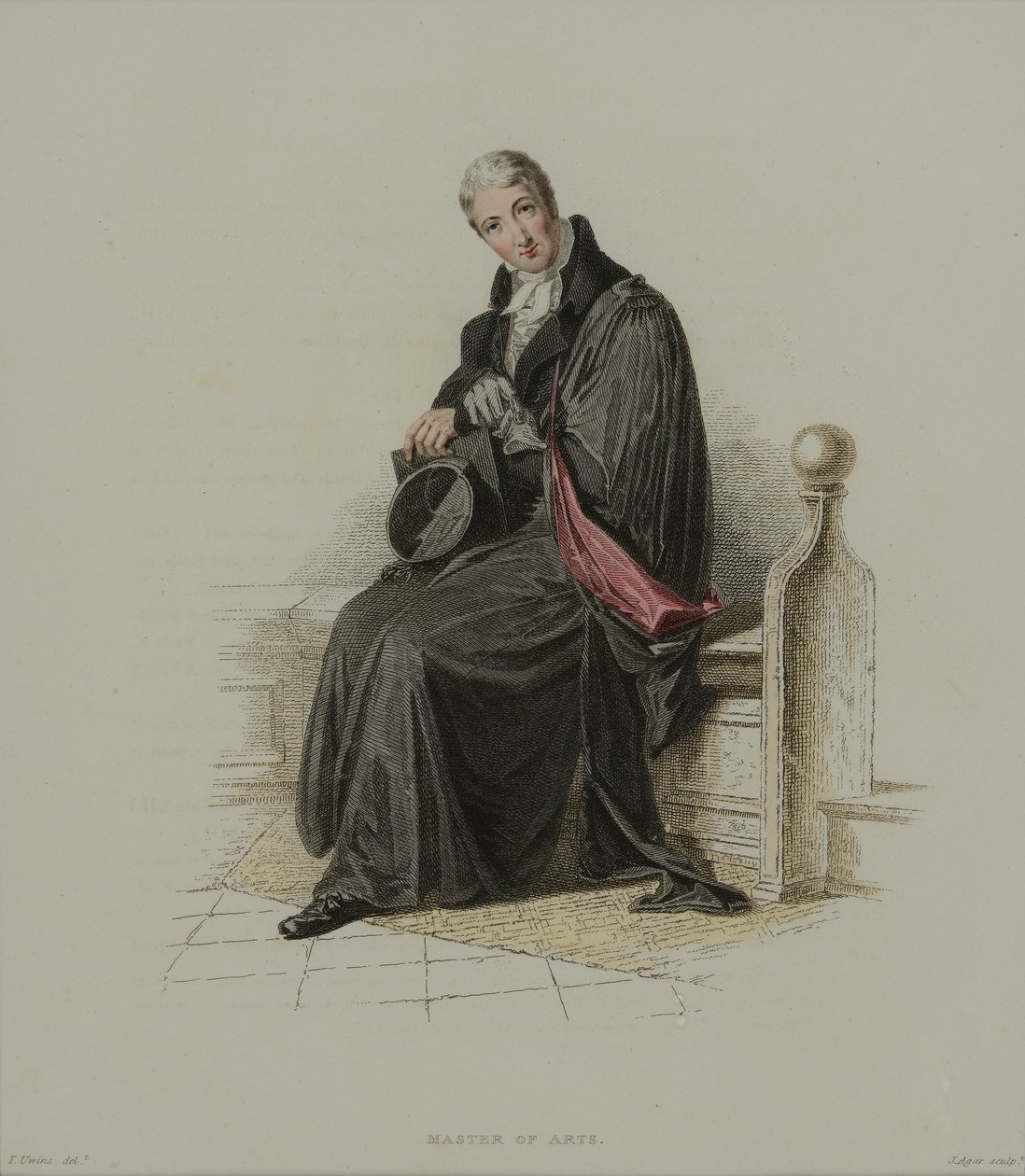 Master of Arts, wyryty przez J. Agara, opublikowany w "History of Oxford" R. Ackermanna, 1814 (akwaforta ręcznie kolorowana) autorstwa Thomas Uwins
