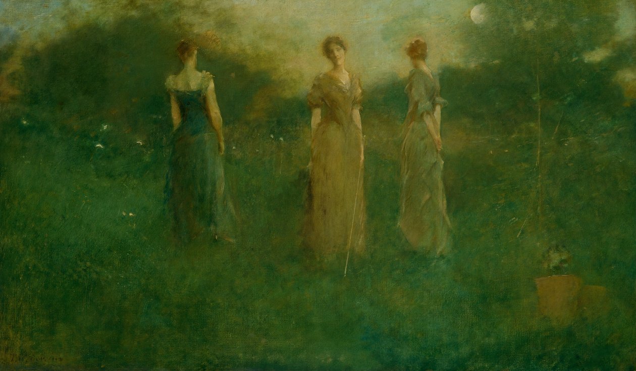 W ogrodzie, 1892-1894. autorstwa Thomas Wilmer Dewing