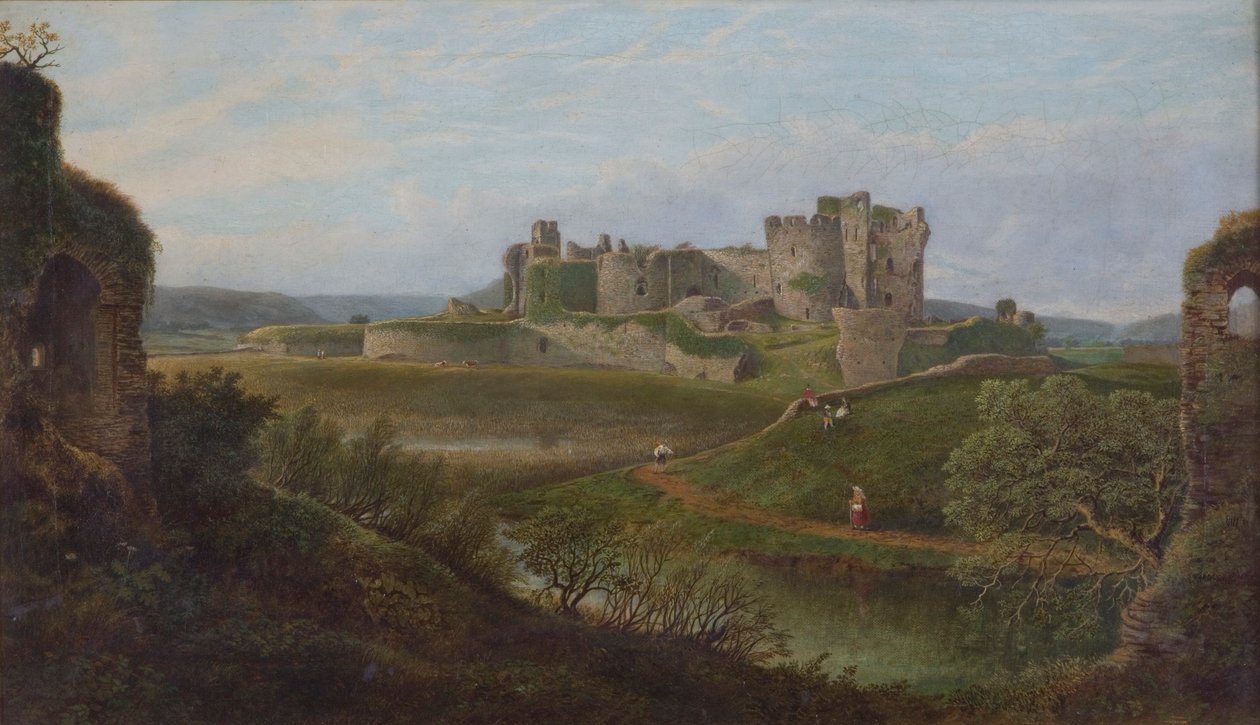 „Zamek Caerphilly”, 1834-1889 autorstwa Thomas Waters