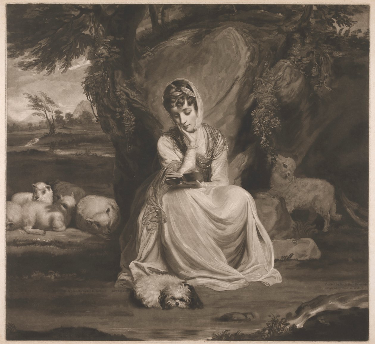 Pani Frances Ann Crewe jako St. Genevieve autorstwa Thomas Watson