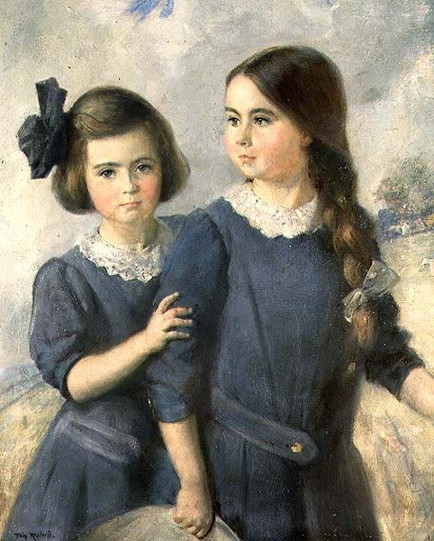 Portret Gwynneth i Norah Langton Thompson autorstwa Thomas William Roberts