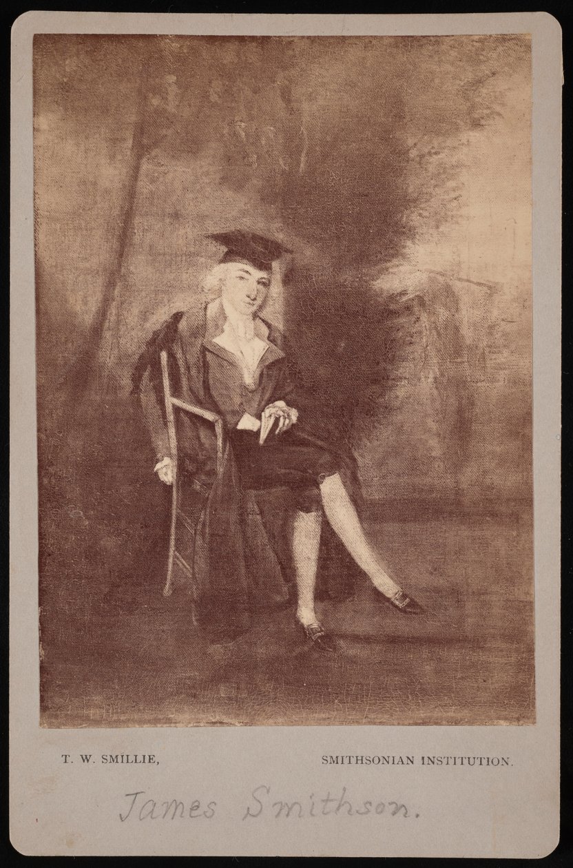 Portret Jamesa Smithsona z lat 1765-1829, 1786 sfotografowany w latach 70. XIX wieku. autorstwa Thomas William Smillie