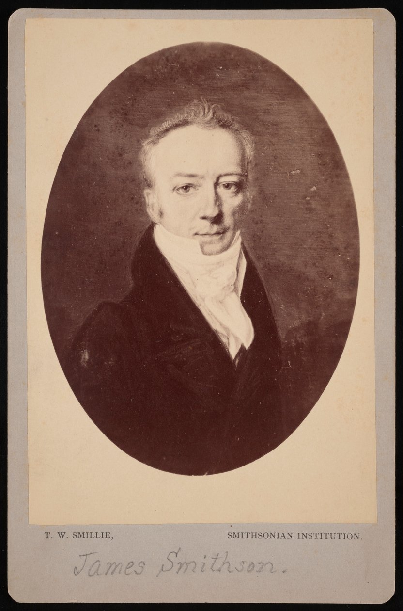 Portret Jamesa Smithsona z lat 1765-1829, 1816 sfotografowany w latach 70. XIX wieku. autorstwa Thomas William Smillie