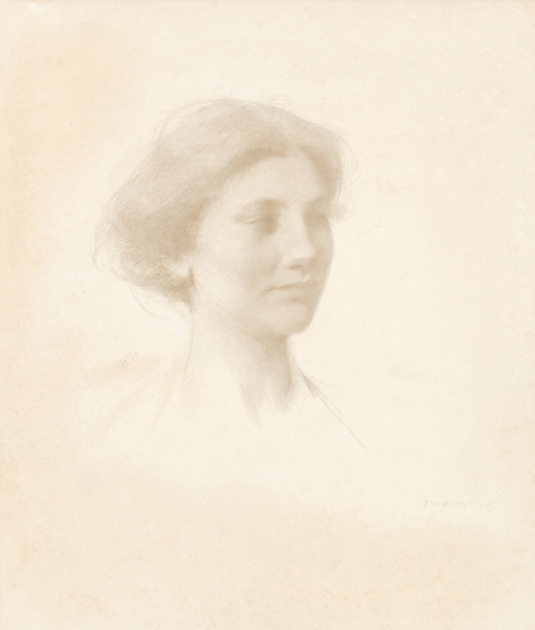 Głowa dziewczyny autorstwa Thomas Wilmer Dewing