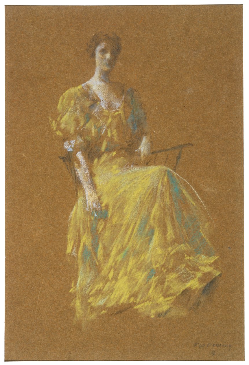 Dama w zieleni autorstwa Thomas Wilmer Dewing