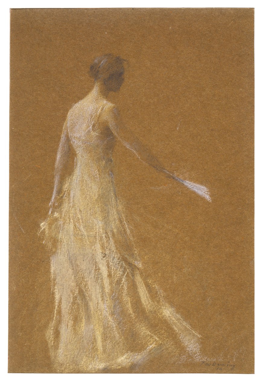 Dama w żółci autorstwa Thomas Wilmer Dewing