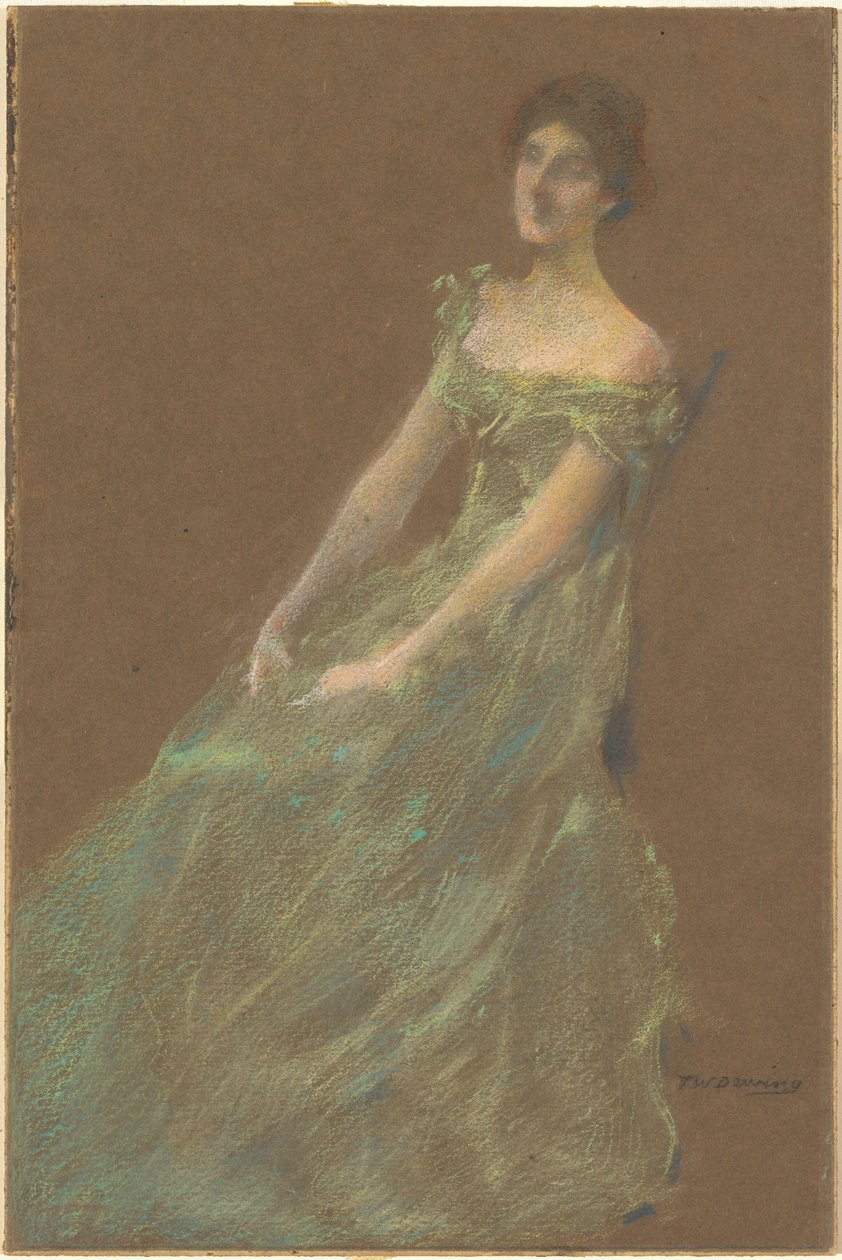 Zielona sukienka autorstwa Thomas Wilmer Dewing