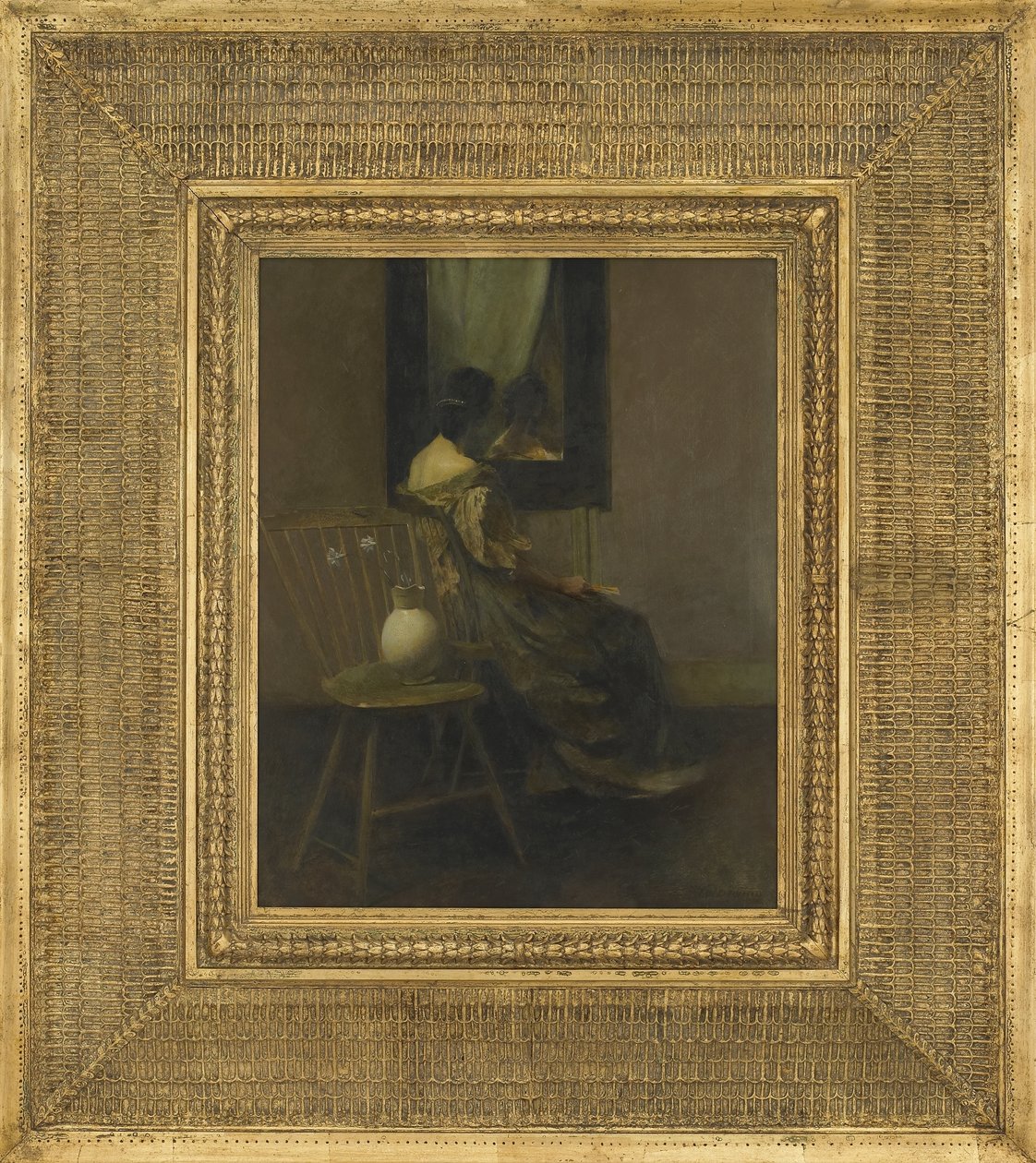 Lustro, 1907 (olej na desce) autorstwa Thomas Wilmer Dewing