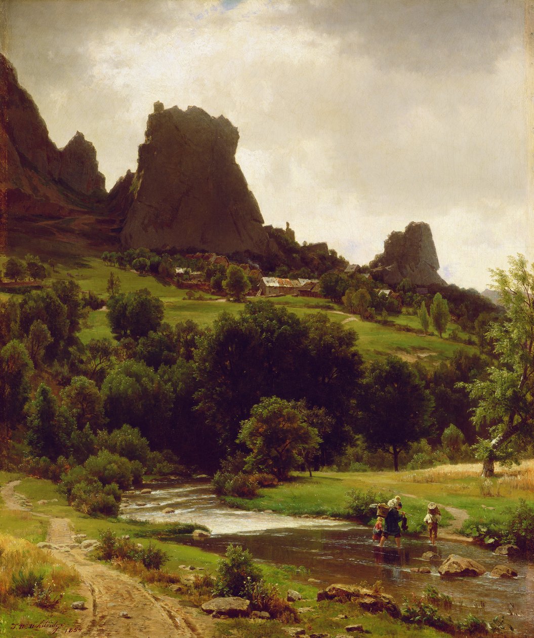 Summer Pastorale (Widok Kallenfels) 1853 (olej na płótnie) autorstwa Thomas Worthington Whittredge