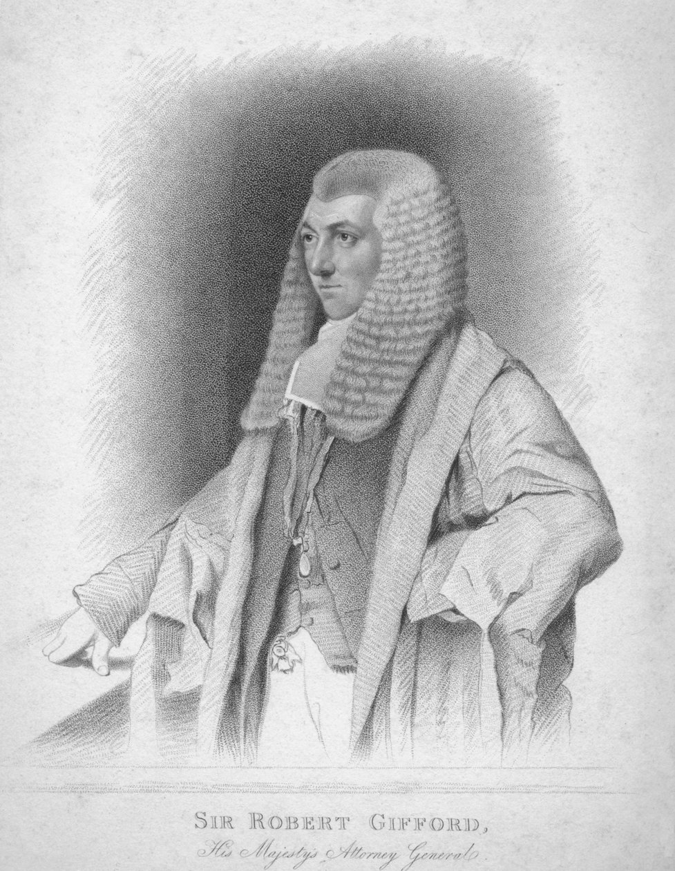 Sir Robert Gifford, Jego Królewskiej Mości Prokurator Generalny, ok. 1820 r. autorstwa Thomas Wright