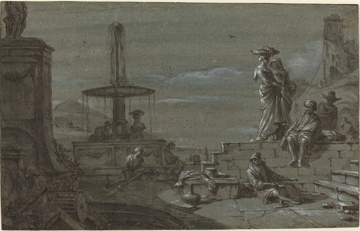 Piazza przy świetle księżyca autorstwa Thomas Wyck