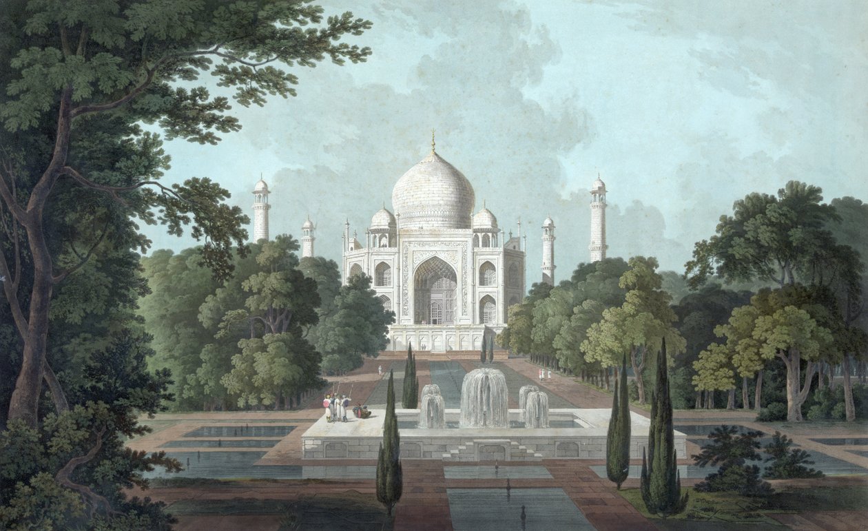 Widok na Tadż Mahal autorstwa Thomas und William Daniell