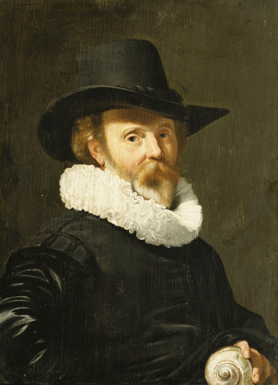 Koncholog trzymający muszlę Nautilusa, autorstwa Thomas de Keyser