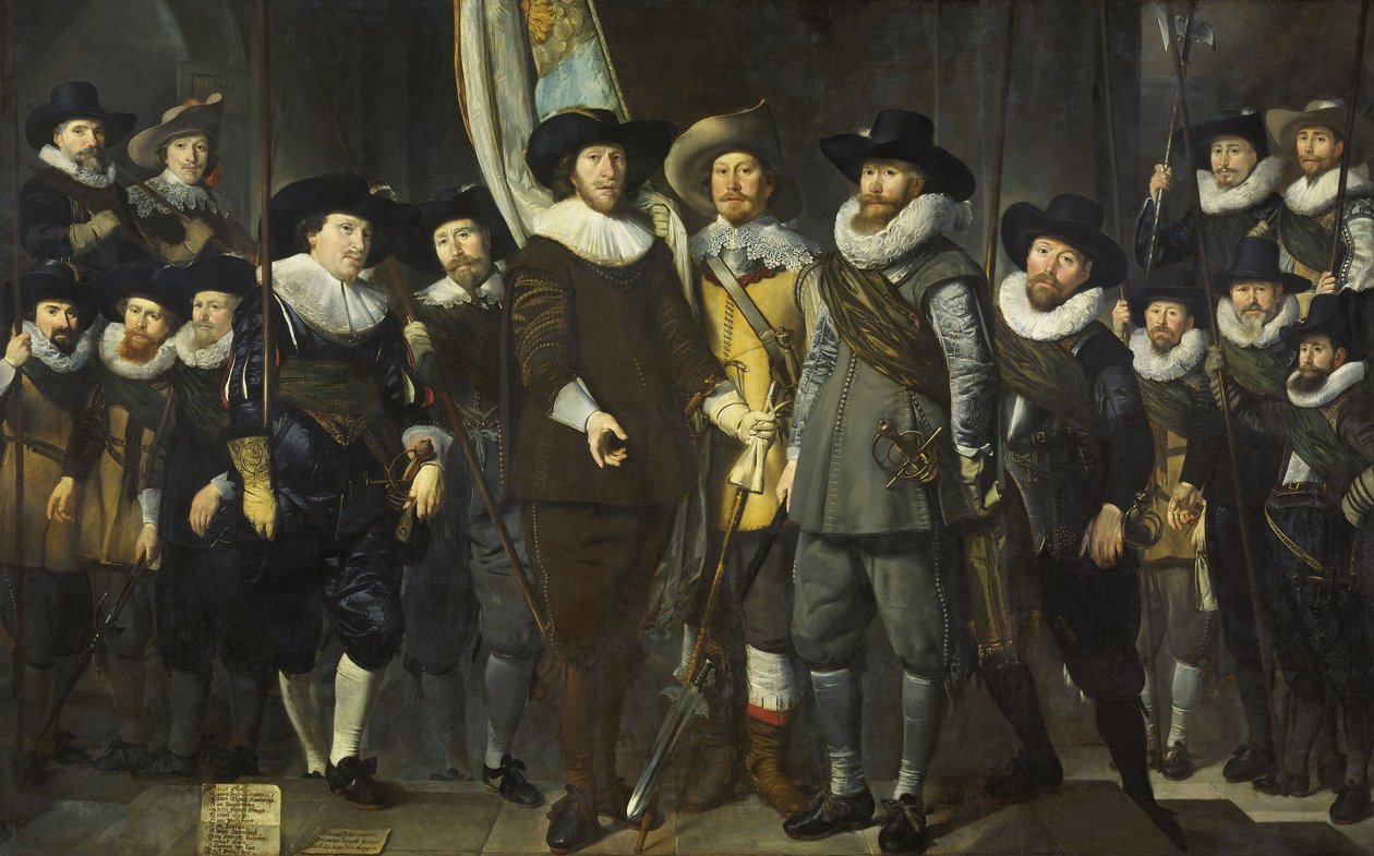 Gwardia Obywatelska III Dystryktu Amsterdamu pod dowództwem kapitana Allaerta Cloecka i porucznika Lucasa Jacobsza Rotgansa, 1632 autorstwa Thomas de Keyser