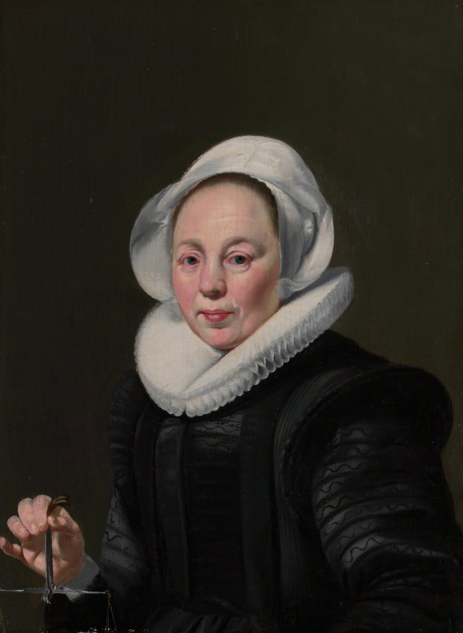 Portret kobiety z równowagą, ca. 1625-26. autorstwa Thomas de Keyser