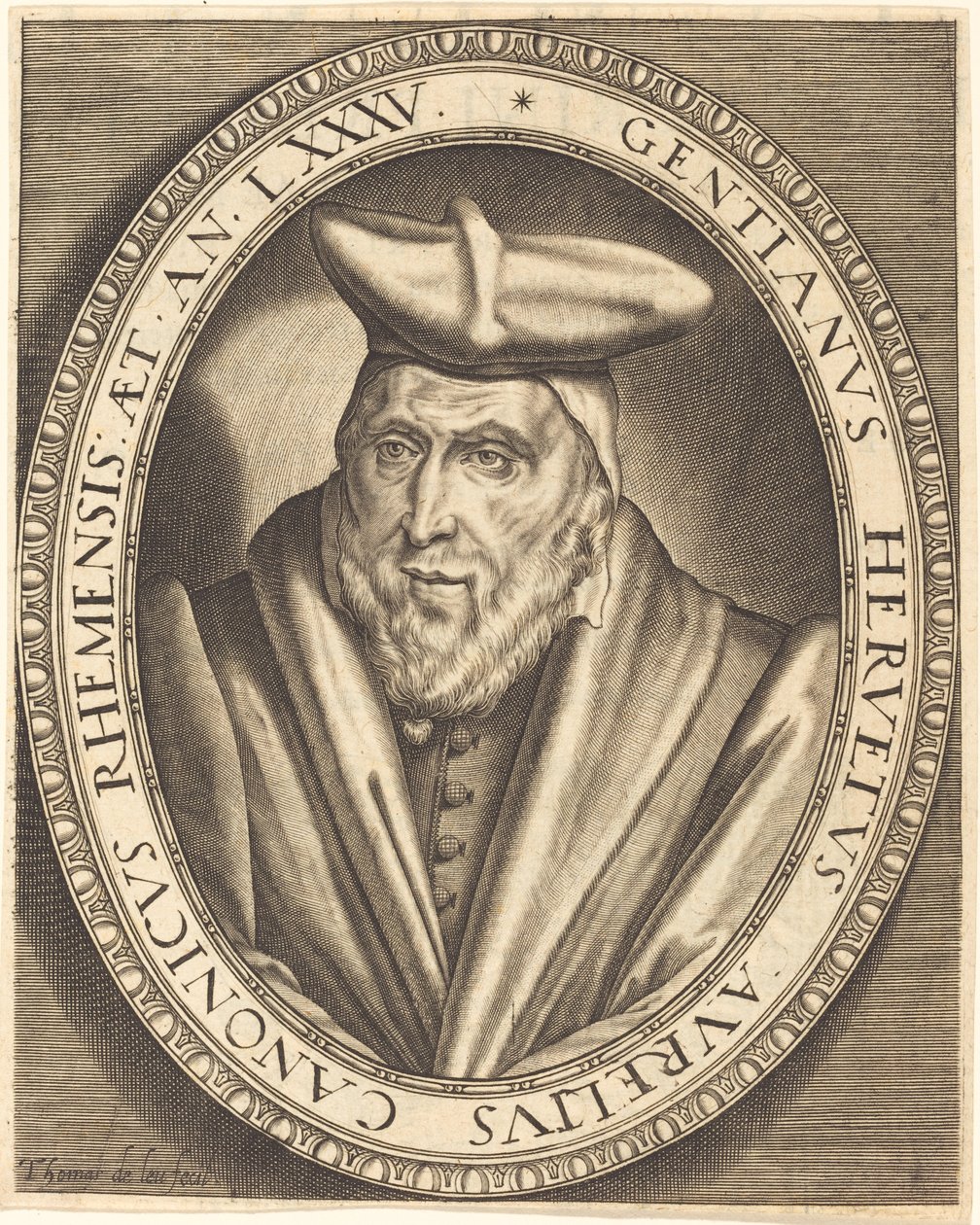 Gencjana Hervet, kanonik z Reims autorstwa Thomas de Leu