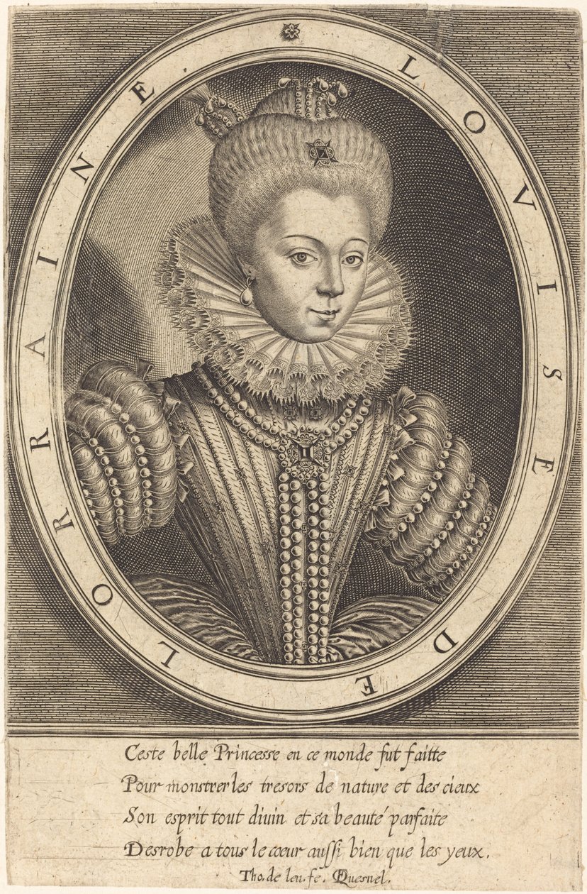 Louise z Lotaryngii autorstwa Thomas de Leu after François Quesnel