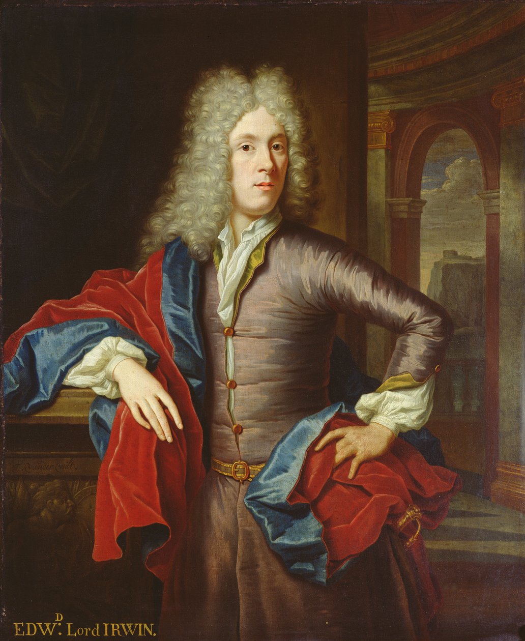 Portret Edwarda IV wicehrabiego Irwina (1686-1714) (olej na płótnie) autorstwa Thomas van der Wilt