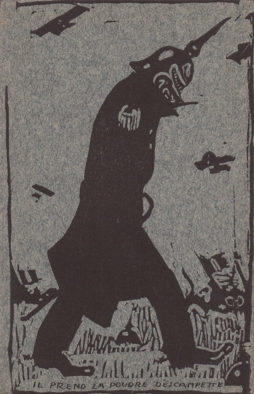 Bierze proszek theampette (drzeworyt na szarym papierze) autorstwa Théophile Alexandre Steinlen