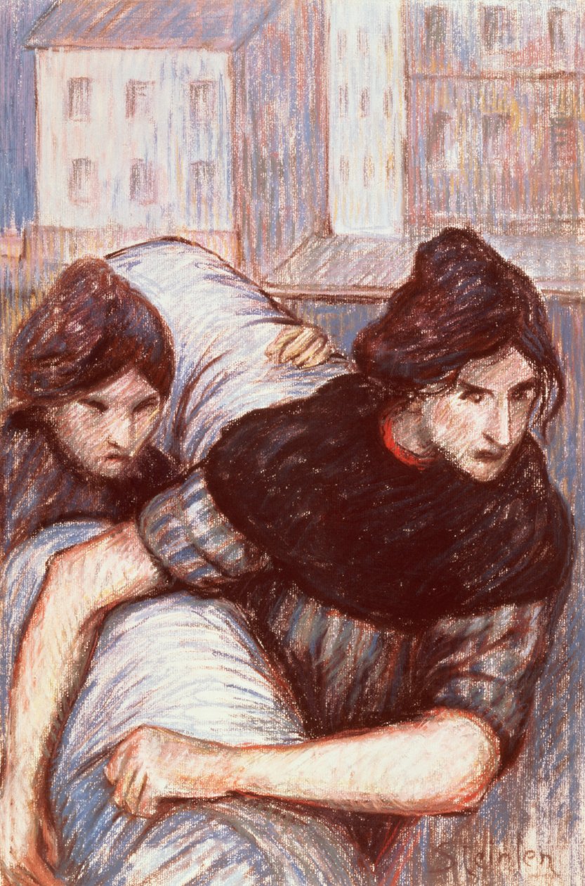 Praczki, 1898 (pastel na płótnie) autorstwa Théophile Alexandre Steinlen