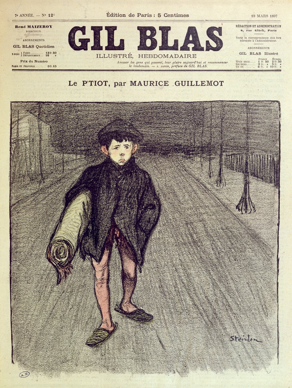 Mały chłopiec, z „Gil Blas”, 1897 autorstwa Théophile Alexandre Steinlen
