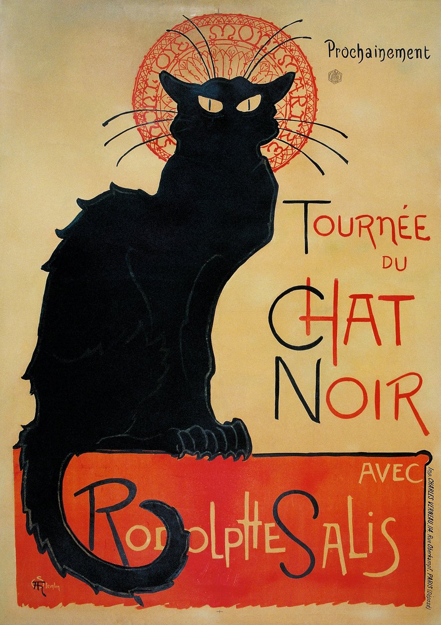 Wycieczka z Czarnym Kotem autorstwa Théophile Alexandre Steinlen